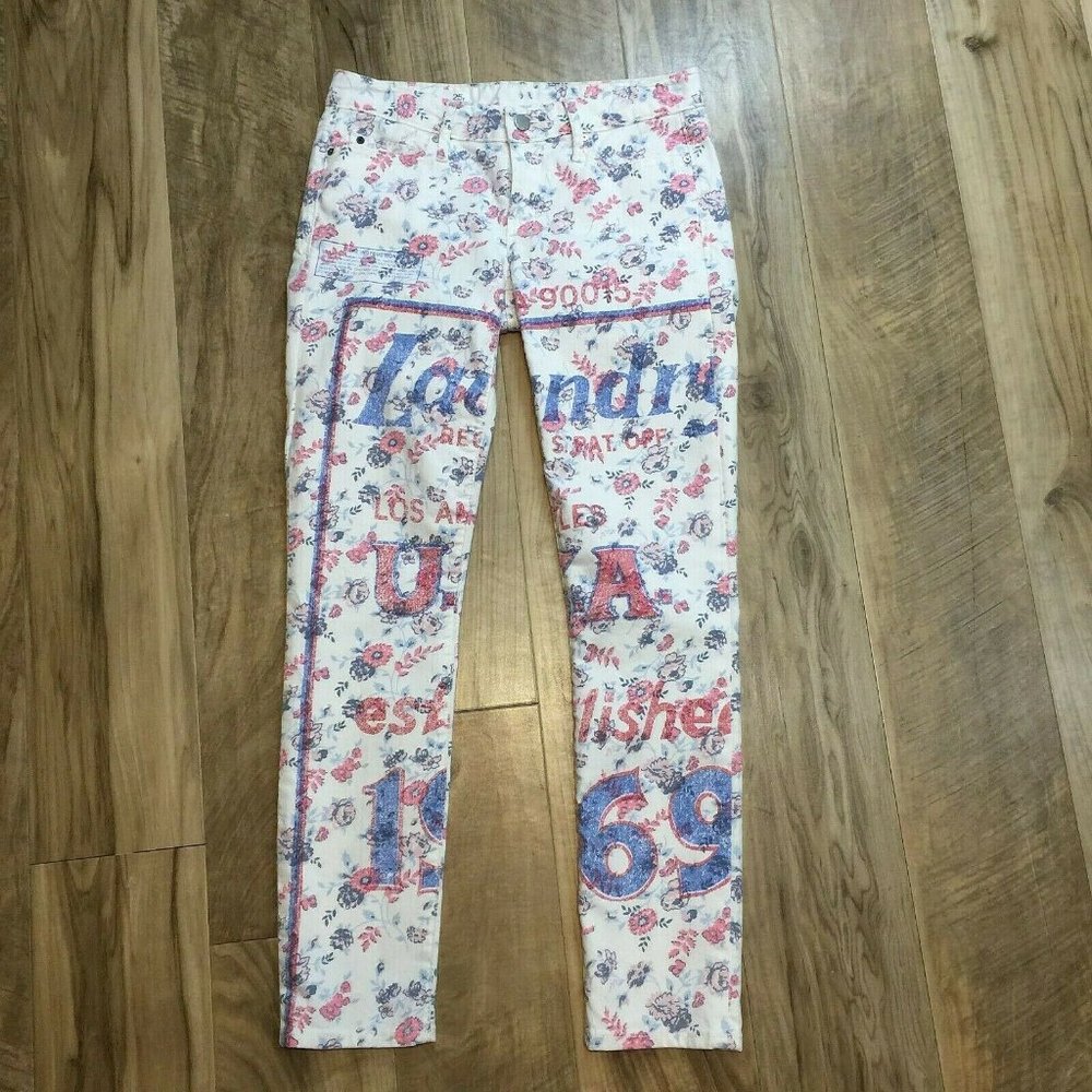 Gap Low Rise Skinny Jeans 25 Womens Vintage Inspired Sweet Flora Rebel 28.5x27